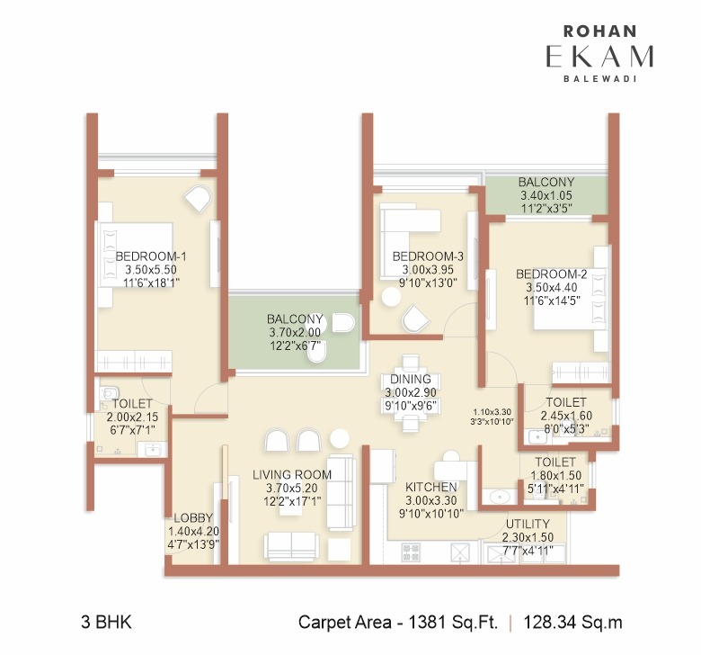 3 BHK Plan